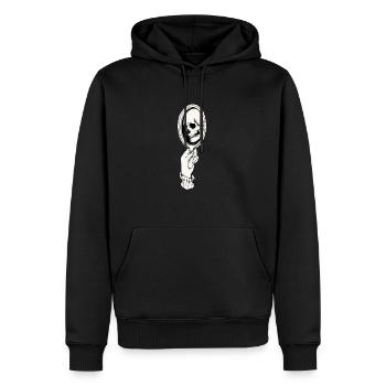 Gothic - Männer Premium Bio Hoodie - Schwarz - Vorne - Nico (187cm)