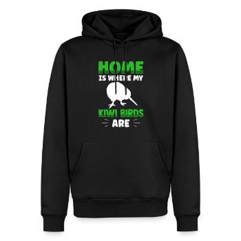 Kiwi Vogel ist Zuhause Neuseeland Kiwi Vogel - Männer Premium Bio Hoodie - Schwarz - Vorne - Nico (187cm)