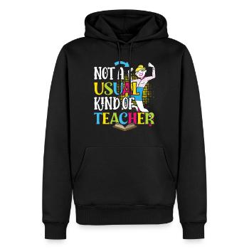 L’enseignant n’est pas un type habituel d’enseignants élèves de l’école - Sweat à capuche Premium bio Homme - noir - Devant - Nico (187cm)