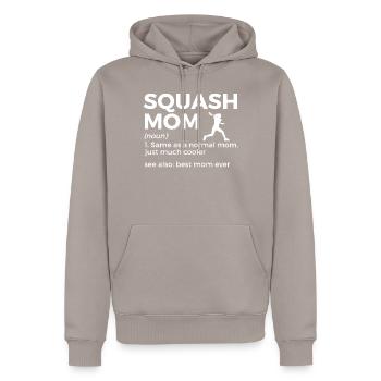 Joueur de squash - Sweat à capuche Premium bio Homme - taupe - Devant - Nico (187cm)