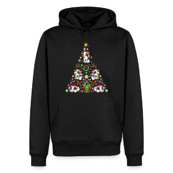 Kühe Weihnachtsbaum Landwirt Kuh Geschenk - Männer Premium Bio Hoodie - Schwarz - Vorne - Nico (187cm)