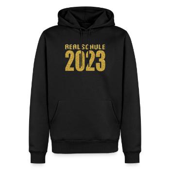 Realschule bestanden Realschulabschluss 2023 - Männer Premium Bio Hoodie - Schwarz - Vorne - Nico (187cm)
