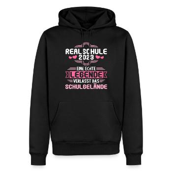 Eine Legende verlässt das Gelände Realschule 2023 - Männer Premium Bio Hoodie - Schwarz - Vorne - Nico (187cm)