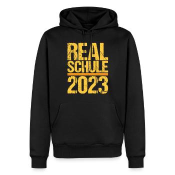 Realschule bestanden Realschulabschluss 2023 - Männer Premium Bio Hoodie - Schwarz - Vorne - Nico (187cm)