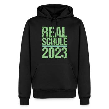 Realschule bestanden Realschulabschluss 2023 - Männer Premium Bio Hoodie - Schwarz - Vorne - Nico (187cm)