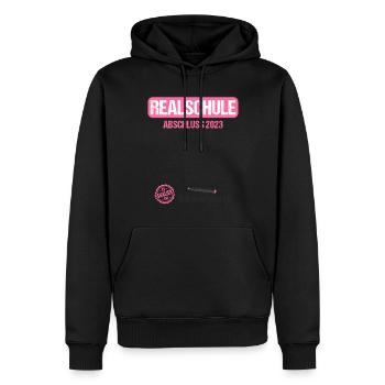 Realschule Gästebuch Realschulabschluss 2023 - Männer Premium Bio Hoodie - Schwarz - Vorne - Nico (187cm)