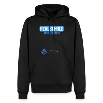 Realschule Gästebuch Realschulabschluss 2023 - Männer Premium Bio Hoodie - Schwarz - Vorne - Nico (187cm)