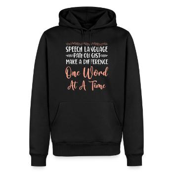 Speech Therapist Therapy Assistant - Männer Premium Bio Hoodie - Schwarz - Vorne - Nico (187cm)