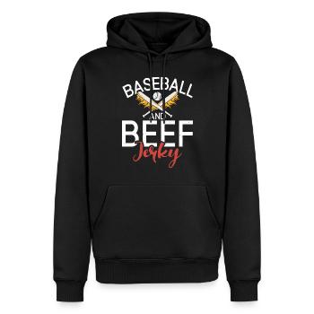Beef Jerky Gift Beef Jerky Lover - Sweat à capuche Premium bio Homme - noir - Devant - Nico (187cm)