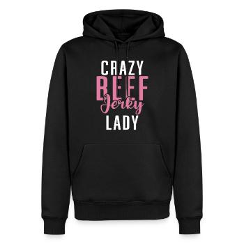 Beef Jerky Gift Beef Jerky Lover - Men’s Premium Organic Hoodie - black - Front - Nico (187cm)