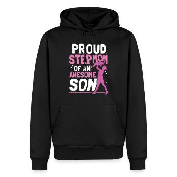 Stolze Stiefmutter Eines Großartigen Sohnes Kind - Männer Premium Bio Hoodie - Schwarz - Vorne - Nico (187cm)