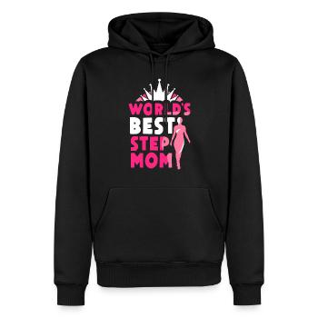 Die Beste Stiefmutter Der Welt Ziehmutter Kind - Männer Premium Bio Hoodie - Schwarz - Vorne - Nico (187cm)