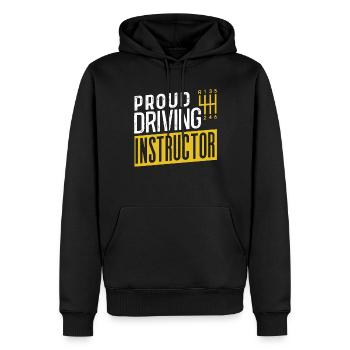 Stolzer Fahrlehrer Fahrstunde Fahrschule Beruf - Männer Premium Bio Hoodie - Schwarz - Vorne - Nico (187cm)