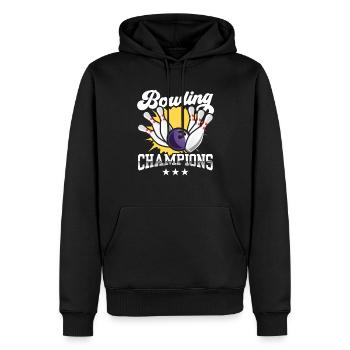 Champion du Bowling Champions Team Bowler Hobby - Sweat à capuche Premium bio Homme - noir - Devant - Nico (187cm)