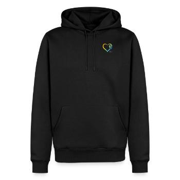 Podcast Mic Podcasting Podcast Heart Podcast - Men’s Premium Organic Hoodie - black - Front - Nico (187cm)