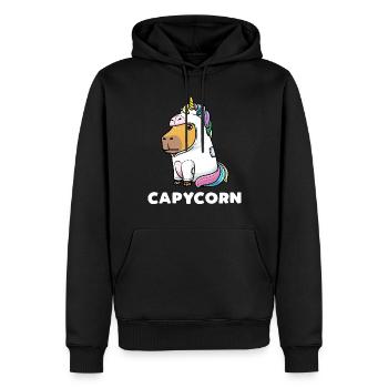 Capycorn Wasserschwein In Einhorn Kostüm Nagetier - Männer Premium Bio Hoodie - Schwarz - Vorne - Nico (187cm)