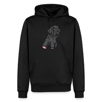 Schnoodle Dog Cuddly Toy - Sweat à capuche Premium bio Homme - noir - Devant - Nico (187cm)