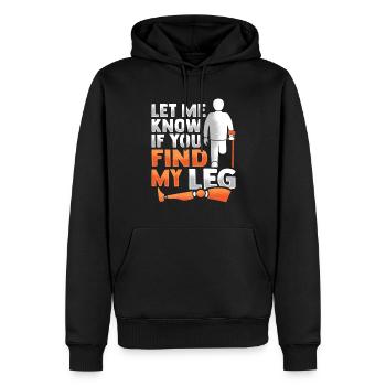 Amputiertes Bein Beinprothese Prothese Amputation - Männer Premium Bio Hoodie - Schwarz - Vorne - Nico (187cm)