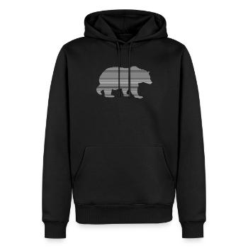 Beer - Mannen Premium Bio hoodie - zwart - Voor - Nico (187cm)