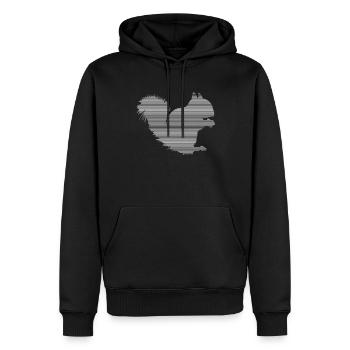 Squirrel - Men’s Premium Organic Hoodie - black - Front - Nico (187cm)
