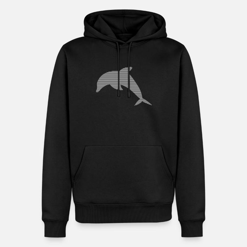 Delfin - Männer Premium Bio Hoodie - Schwarz