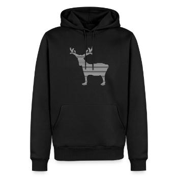 Élan - Sweat à capuche Premium bio Homme - noir - Devant - Nico (187cm)