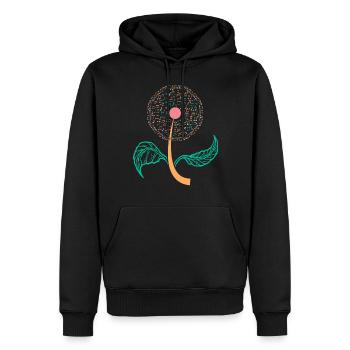 Musician Music Sunflower Music Notes & Clefs I Mus - Männer Premium Bio Hoodie - Schwarz - Vorne - Nico (187cm)