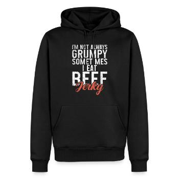Beef Jerky Gift Beef Jerky Lover - Sweat à capuche Premium bio Homme - noir - Devant - Nico (187cm)