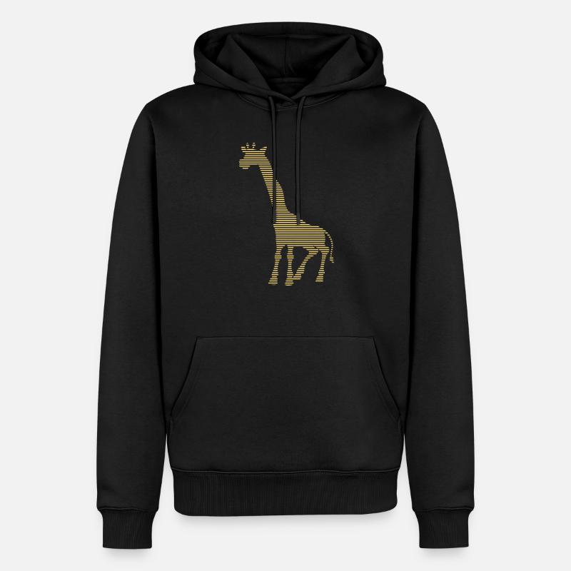 Giraffe - Männer Premium Bio Hoodie - Schwarz