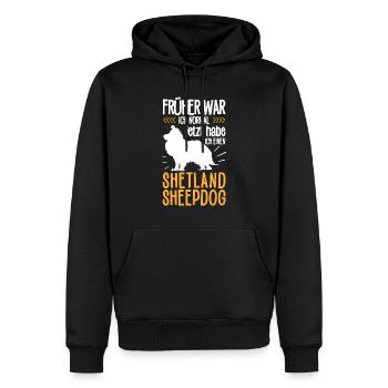 Shetland Sheepdog normal britischer Sheepdog - Männer Premium Bio Hoodie - Schwarz - Vorne - Nico (187cm)