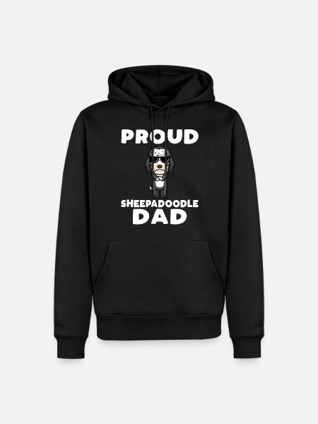 Sheepadoodle Dog - Men’s Premium Organic Hoodie - black