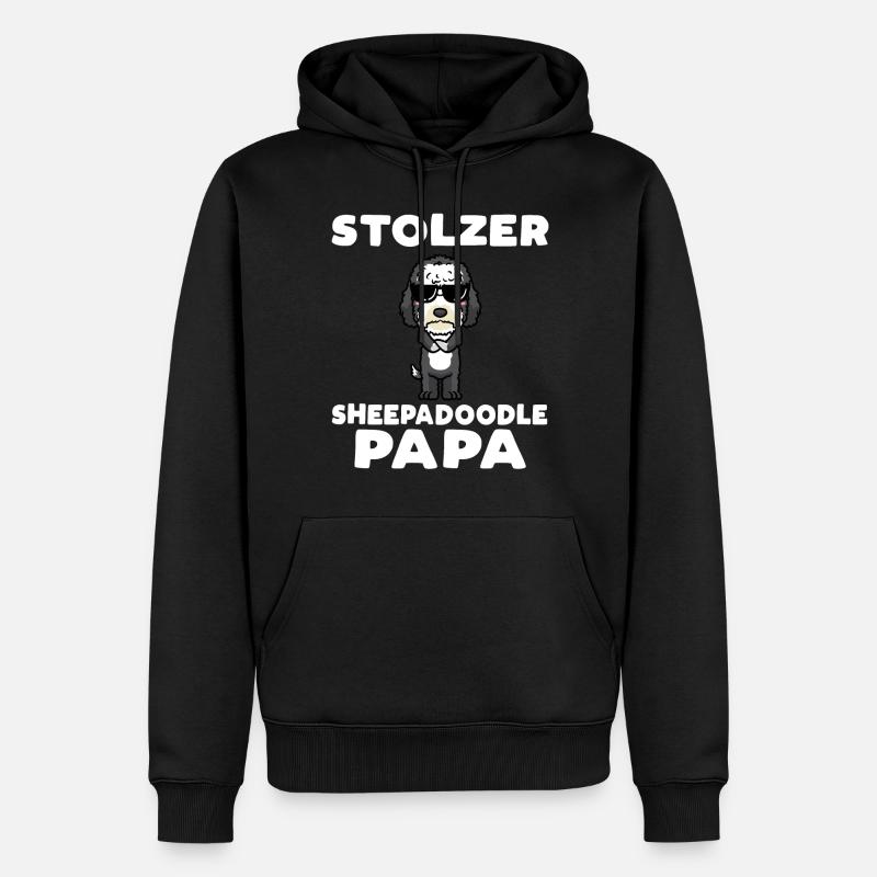Stolzer Sheepadoodle Papa - Männer Premium Bio Hoodie - Schwarz