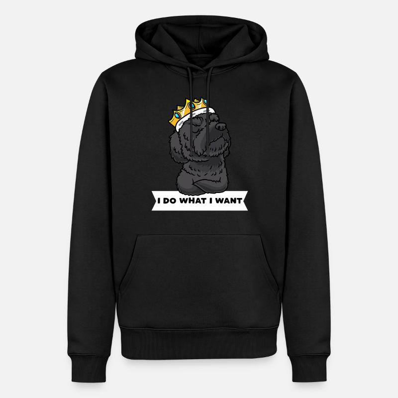 Schnoodle chien avec couronne - Sweat à capuche Premium bio Homme - noir
