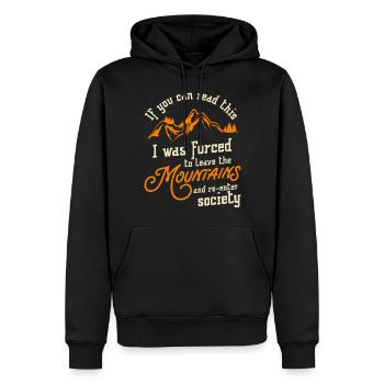 Bergwandern Outdoor Camper Wandern Naturliebhaber - Männer Premium Bio Hoodie - Schwarz - Vorne - Nico (187cm)