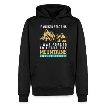 Bergwandern Outdoor Camper Wandern Naturliebhaber - Männer Premium Bio Hoodie - Schwarz - Vorne - Nico (187cm)