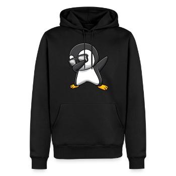 Tupfender Pinguin Mit Sonnenbrille Tierliebhaber - Männer Premium Bio Hoodie - Schwarz - Vorne - Nico (187cm)