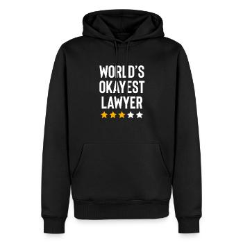 Worlds Okayest Avocat drôle anniversaire Noël - Sweat à capuche Premium bio Homme - noir - Devant - Nico (187cm)