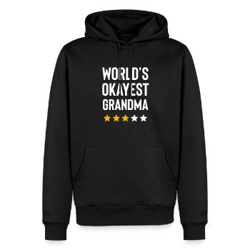 Worlds Okayest Oma Lustiger Geburtstag Weihnachten - Männer Premium Bio Hoodie - Schwarz - Vorne - Nico (187cm)
