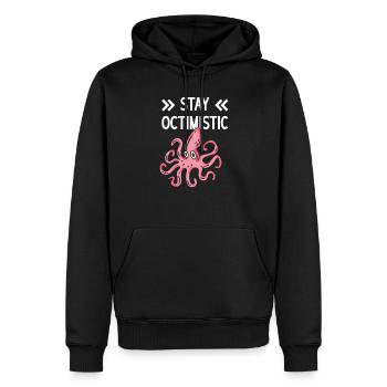 Poulpe Poulpe Tentacule de mer Poulpe Poulpe Poulpe Poulpe - Sweat à capuche Premium bio Homme - noir - Devant - Nico (187cm)