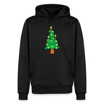 Sapin de Noël avec balles de tennis Tennis Noël - Sweat à capuche Premium bio Homme - noir - Devant - Nico (187cm)