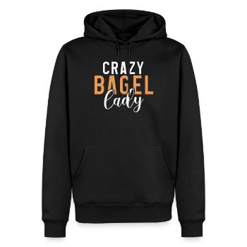 Cadeaux Bagel Bagel Lover - Sweat à capuche Premium bio Homme - noir - Devant - Nico (187cm)