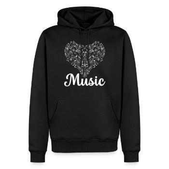 Guitar Music Lover - Guitarist Guitar Musician Gui - Männer Premium Bio Hoodie - Schwarz - Vorne - Nico (187cm)