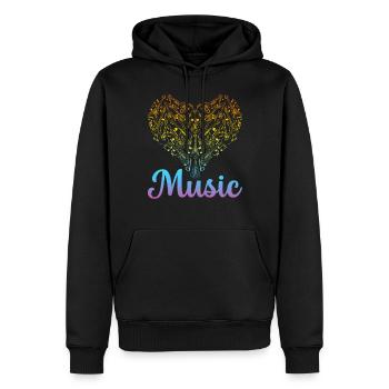 Guitar Music Lover - Guitar Musician Guitar Player - Männer Premium Bio Hoodie - Schwarz - Vorne - Nico (187cm)