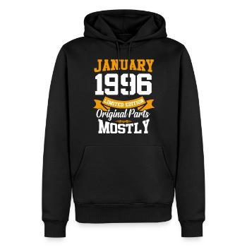 Januar 1996 Limited Edition Geburtstag Geschenk - Männer Premium Bio Hoodie - Schwarz - Vorne - Nico (187cm)