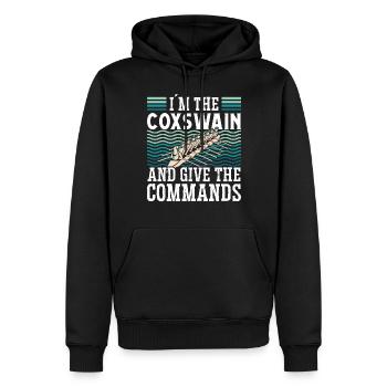Rowing Coxswain Give Commands Rowing Rowing - Men’s Premium Organic Hoodie - black - Front - Nico (187cm)