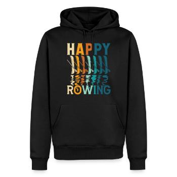 Rudern Happy Rowing Ruderer Rudersport Kajak Kanu - Männer Premium Bio Hoodie - Schwarz - Vorne - Nico (187cm)