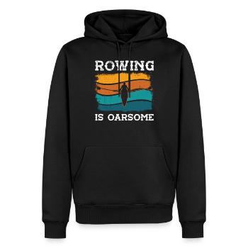 Rudern Rowing Is Oarsome Ruderer Rudersport Kajak - Männer Premium Bio Hoodie - Schwarz - Vorne - Nico (187cm)