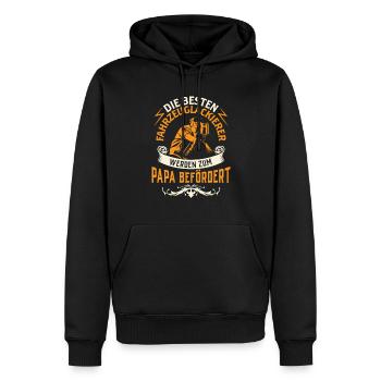 Fahrzeuglackierer zum Papa befördert Lackierer - Männer Premium Bio Hoodie - Schwarz - Vorne - Nico (187cm)