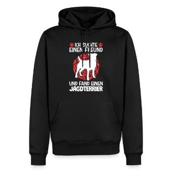 Fand einen Jagdterrier Deutscher Jagdhund - Männer Premium Bio Hoodie - Schwarz - Vorne - Nico (187cm)