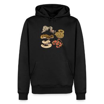 Five Different Types Of Snakes - Männer Premium Bio Hoodie - Schwarz - Vorne - Nico (187cm)